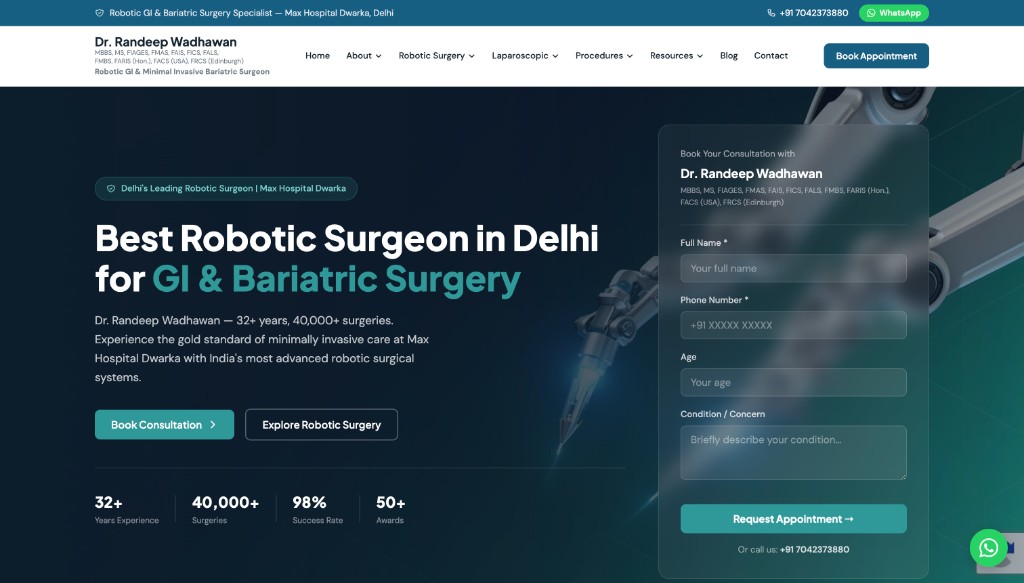 Dr Randeep Wadhawan website homepage